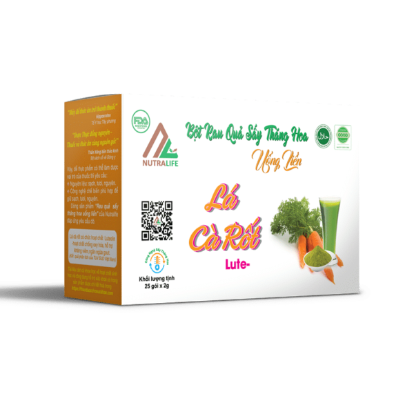 Bột Lá Cà rốt sấy thăng hoa uống liền Nutralife 50g